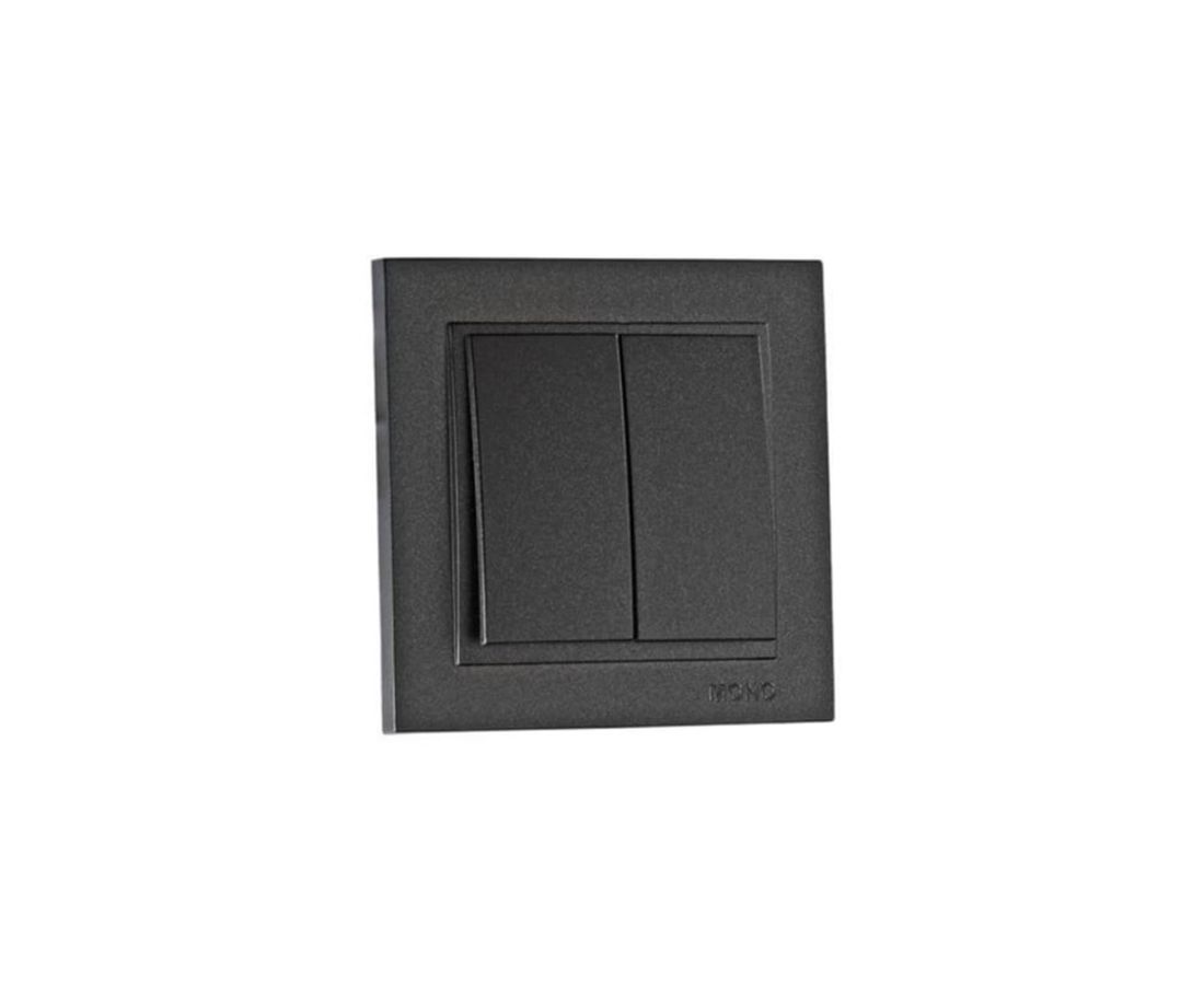 ჩამრთველი ორიანი DESPINA Black - 102-202025-102 — როზეტები და ჩამრთველები